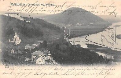 Donautal bei Donaustauf mit Walhalla Postkarte AK 1904