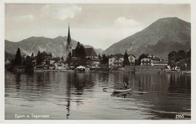 Egern a. Tegernsee Kirche Ansicht Panorama Postkarte AK