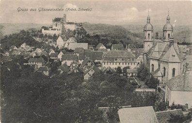 Gruss aus Gössweinstein Fränkische Schweiz Bayern Postkarte AK 190