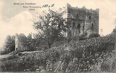 Gruss aus Viechtach Ruine Neunussberg (Haus) Postkarte AK 1909