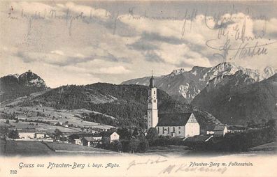 Gruss aus Pfronten-Berg i. bayr. Algäu Pfronten-Berg m. Falkenstein AK 1904