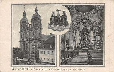 Gössweinstein Fränk. Schweiz Wallfahrtskirche mit Gnadenbild AK