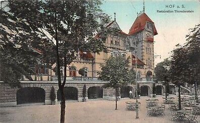 Hof a. S. Restauration Theresienstein AK 1909