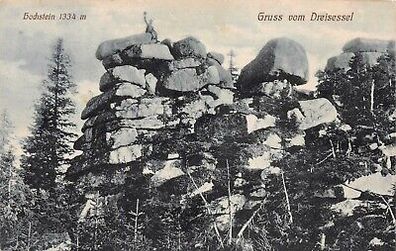 Hochstein 1334m Gruss vom Dreisessel Postkarte AK 1911