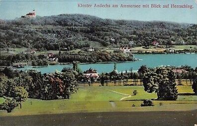 Kloster Andechs am Ammersee mit Blick auf Herrsching AK