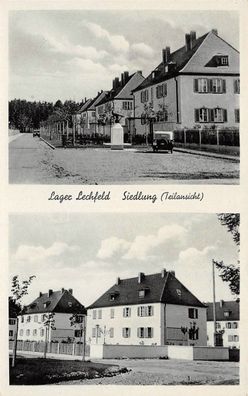 Lager Lechfeld Siedlung Teilansicht Postkarte