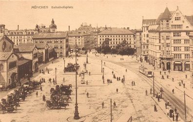 München Bahnhofsplatz AK 1916