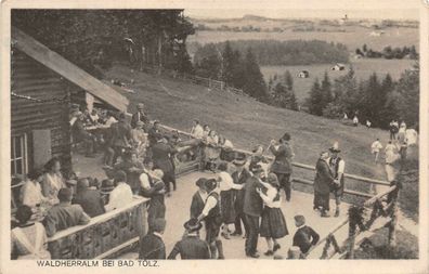 Waldherralm bad Tölz Tanzende Paar im Restaurant AK 1927