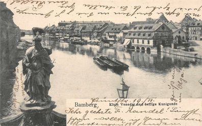 Bamberg Klein Venedig und heilige Kunigunde Postkarte AK