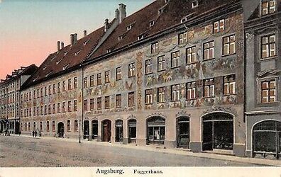 Augsburg Fuggerhaus Postkarte AK