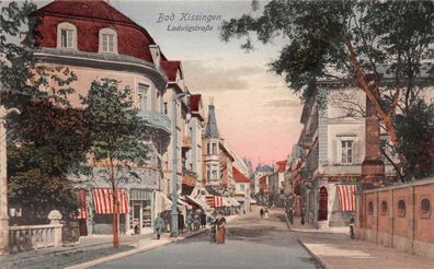 Bad Kissingen Ludwigstraße Postkarte AK