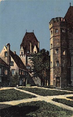 Burghof Schloss Trausnitz in Landshut Bayern Postkarte AK 1915