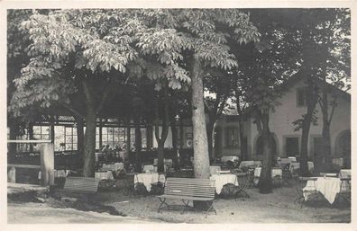 Gasthof "Oberst" Bayer. Eisenstein Sommergarten mit Glasveranda Postkarte AK