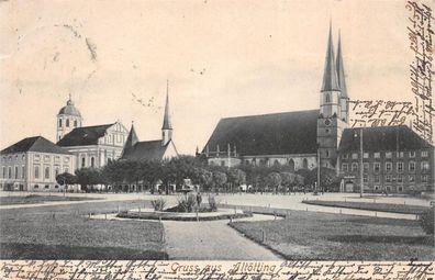 Gruss aus Altötting Kirche Postkarte AK 1907