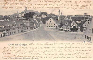 Gruss aus Dillingen Ansicht Postkarte AK 1904