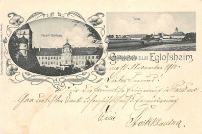 Gruss aus Eglofsheim Total Fürstl. Schloss Postkarte AK 1900