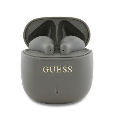 Guess Kabellose TWS-Ohrhörer Headset mit Logo wasserdicht IPX5 und Ladeetui - Grau