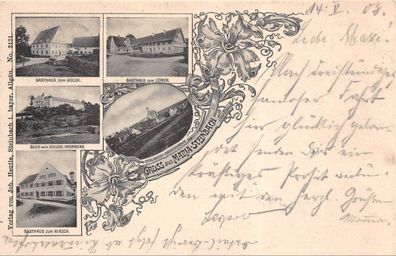 Gruss aus Maria-Steinbach Gasthaus zum Adler Schloss Kronburg Postkarte AK 1903