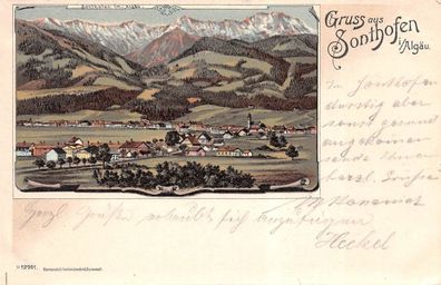 Gruss aus Sonthofen i./Algäu Postkarte AK 1904