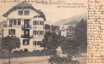 Gruß aus Villen- u. Bad Rosenhof Bad Reichenhall Postkarte AK 1903