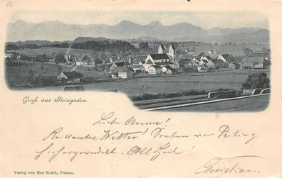 Gruß aus Steingaden Ansicht Panorama AK 1896