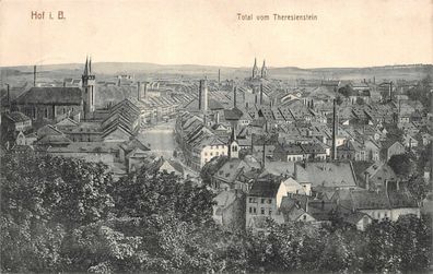 Hof i. B. Total vom Theresienstein Feldpostkarte AK 1914