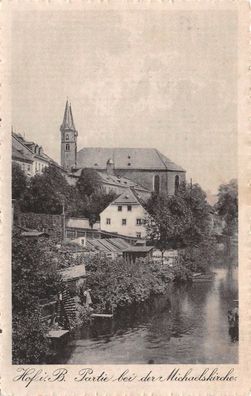 Hof i. B. Partie bei der Michaelskirche Feldpostkarte AK 1914