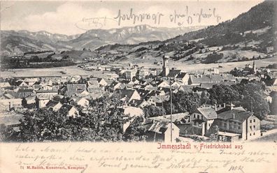 Immenstadt v. Friedrichsbad aus Postkarte AK 1904