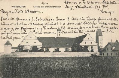 Kloster der Dominikanerinnen Wörishofen Bayern Postkarte AK 1917