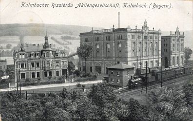 Kulmbacher Rizzibräu Aktiengesellschaft in Kulmbach Bayern Postkarte AK 1915