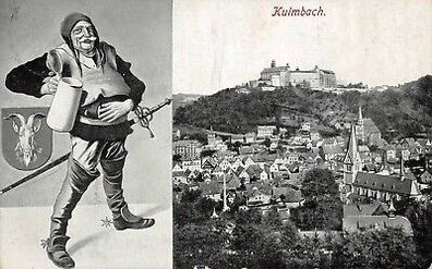 Kulmbach Ansicht Plassenburg Kirche Postkarte AK 1928