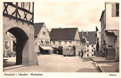 Krumbach i. Schwaben Marktplatz Postkarte