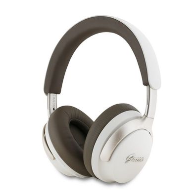 Guess PU-Leder Script Logo ANC/ENC Kabellose Kopfhörer Bluetooth Headset - Beige