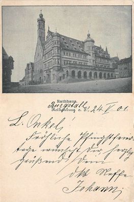 Rathhaus Rothenburg o. T. Postkarte AK 1901