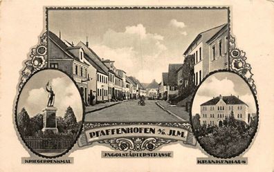 Pfaffenhoffen Ilm Ingolstadterstraße Postkarte 1916