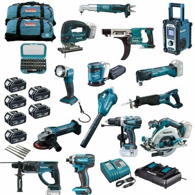 MAKITA Akku Werkzeug MEGA SET XXL 20tlg inkl. DHS680 Handkreissäge Kreissäge NEU