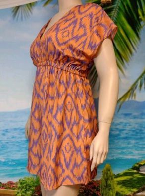 Sommerkleid Kurz Lila-orange CUPSHE Cover-Up Größe L 42/44