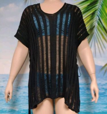 Strickkleid Kurz Schwarz CUPSHE Bikini Cover -Up Einheitsgröße