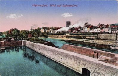 Schweinfurt Blick auf Schweinfurt Postkarte AK 1918