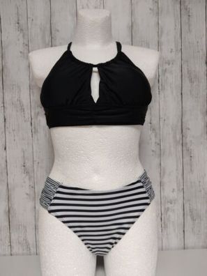 Damen Bikini Set CUPSHE Gestreift Cutout Größe M 40/42