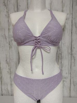 Bikini Set Lavendel CUPSHE mit Schnürung Größe M 40/42