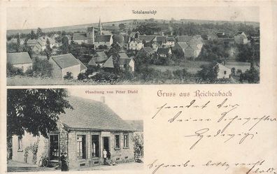 Gruss aus Reichenbach mit Handlung von Peter Diehl Bayern Postkarte AK 1907