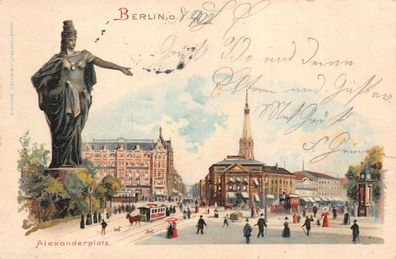 Alexanderplatz in Berlin Postkarte AK 1902