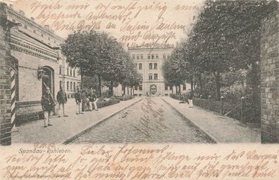 Berlin Spandau-Ruhleben Kaserne Postkarte AK 1904