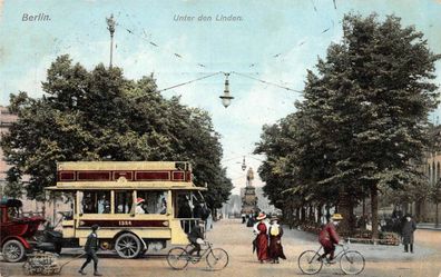 Berlin Unter den Linden Postkarte 1909