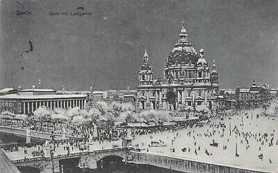 Berlin Dom mit Lustgarten Postkarte AK 1912