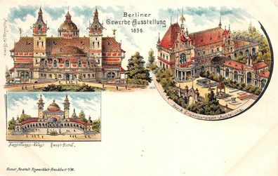 Berliner Gewerbe-Ausstellung 1896 Postkarte AK