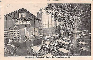 Berlin Warschauerstrasse Gasthof / Restaurant " Eichenhof " Postkarte 1917