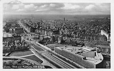 Berlin Blick vom Funkturm 138m hoch Postkarte 1936