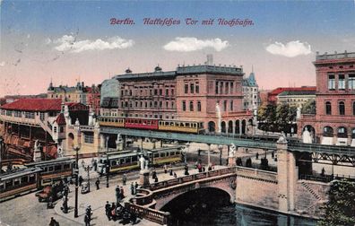 Berlin Hallesches Tor mit Hochbahn Feldpost AK 1915